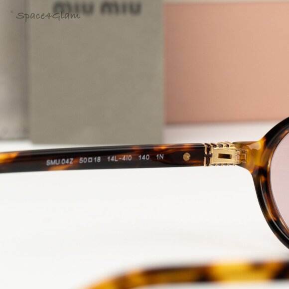 Miu Miu REGARD Women Sunglasses Honey Havana Pink MU04ZS 14L4I0 NEW AUTHENTIC